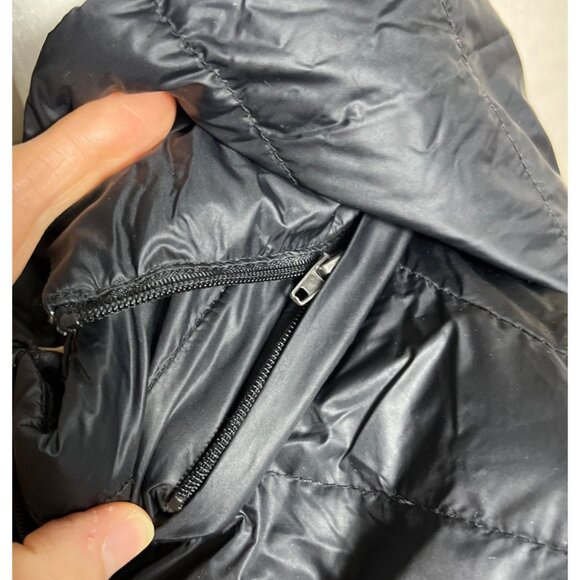 Heatkeep Jacket Black Puffer Hood Lightweight Quilted Winter Coat Womens S/M - Picture 8 of 12